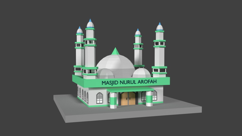 Mosque Low Poly preview image 1
